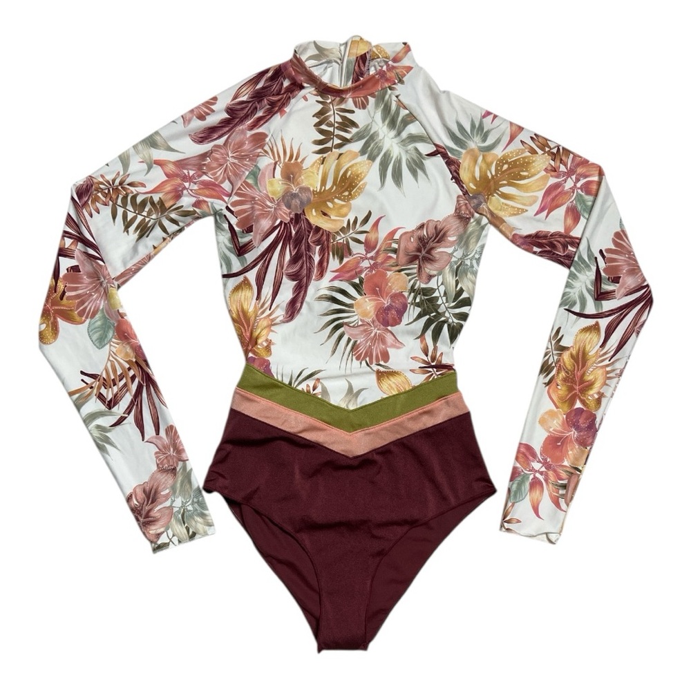 Rip Curl Tallows Good Long Sleeve Swimsuit Size Small